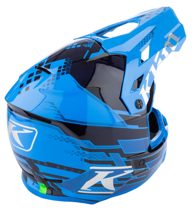 KLIM F3 CARBON PRO DIAMOND HELMET ECE 2025 - Electric Blue Lemonade