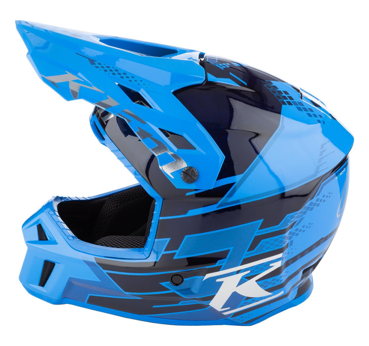 KLIM F3 CARBON PRO DIAMOND HELMET ECE 2025 - Electric Blue Lemonade