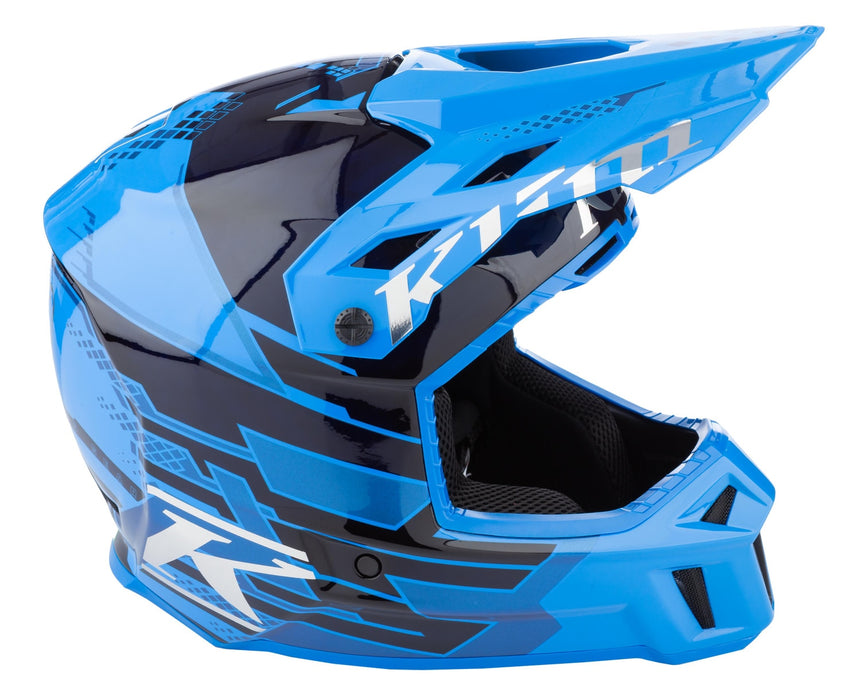 KLIM F3 CARBON PRO DIAMOND HELMET ECE 2025 - Electric Blue Lemonade