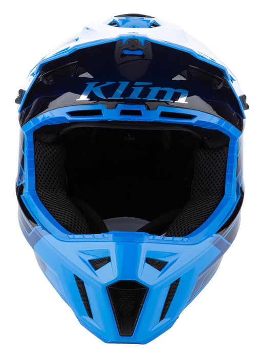 KLIM F3 CARBON PRO DIAMOND HELMET ECE 2025 - Electric Blue Lemonade