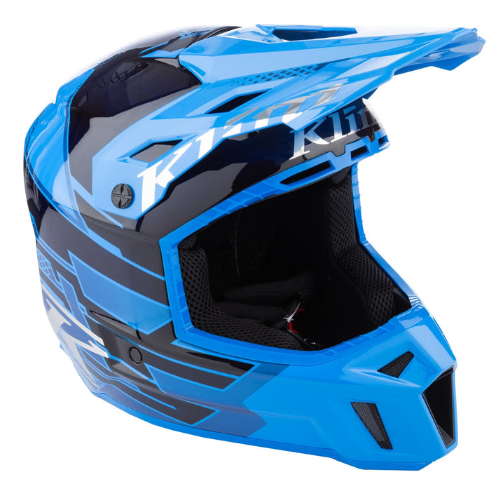 KLIM F3 CARBON PRO DIAMOND HELMET ECE 2025 - Electric Blue Lemonade
