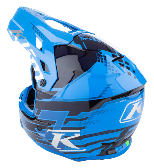 KLIM F3 CARBON PRO DIAMOND HELMET ECE 2025 - Electric Blue Lemonade