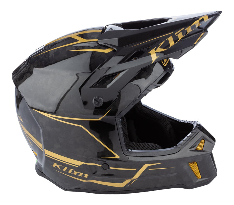 KLIM F3 CARBON PRO FORGED HELMET ECE 2028 - Gold Vein