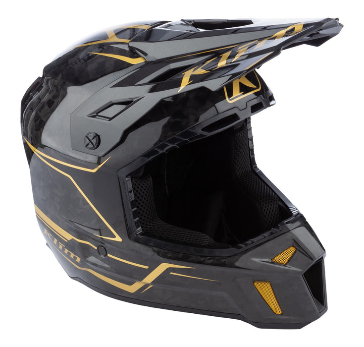KLIM F3 CARBON PRO FORGED HELMET ECE 2031 - Gold Vein