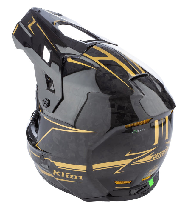 KLIM F3 CARBON PRO FORGED HELMET ECE 2032 - Gold Vein