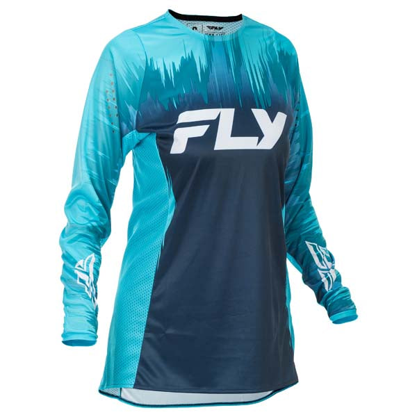 FLY RACING LITE WOMEN'S JERSEYS 2026 in Aqua/Navy/White