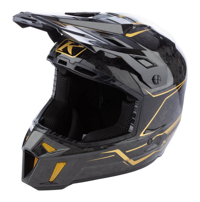 KLIM F3 Carbon Pro Forged Visor in Gold Vein
