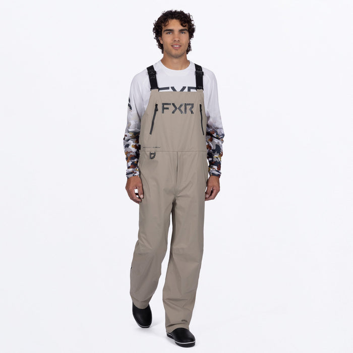 FXR ADVENTURE LITE TRI-LAMINATE BIB PANT in Stone/Asphalt