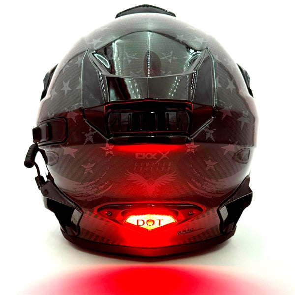 LJE PRODUCTS COLOR-SELECTABLE BLIZZARD BUSTER HELMET SAFETY LIGHT - Blizzard Buster Red Light (Matte Finish) - Mission Helmet