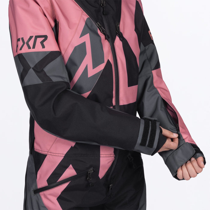 FXR WOMEN'S COLD CROSS CX F.A.S.T.™ INSULATED MONOSUITS 2025 - Black/Charcoal/Rose