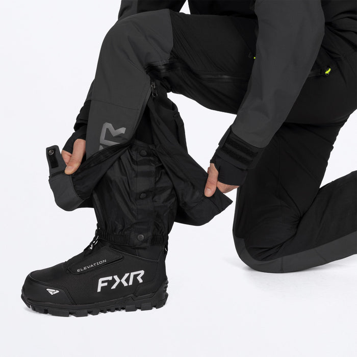 FXR VERTICAL MTX LITE MONOSUITS in Black/Asphalt/HiVis