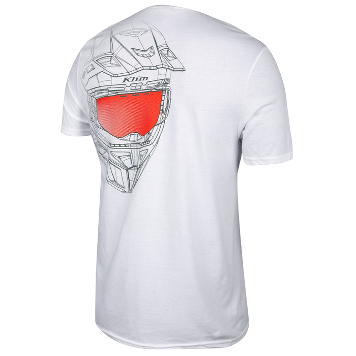 Klim Draft Short Sleeve Tee in White -  Red