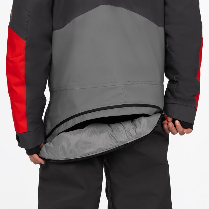 FXR Youth Vertical Monosuit in Ti/Asphalt/Red