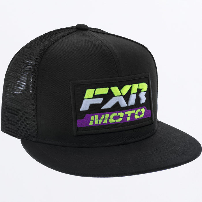 FXR Moto Hat in Black/Purple Reign 