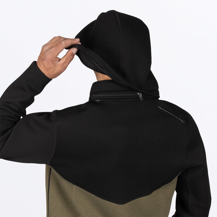 FXR ALTITUDE TECH 1/4 ZIP HOODIE in Black/Moss