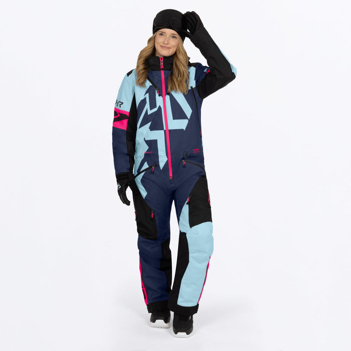 FXR Women's Cold Cross CX F.A.S.T.™ Monosuit in Midnight/Maui/Razz