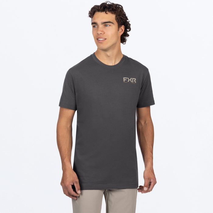 FXR ANTLER PREMIUM T-SHIRT 2025 - Asphalt/Stone