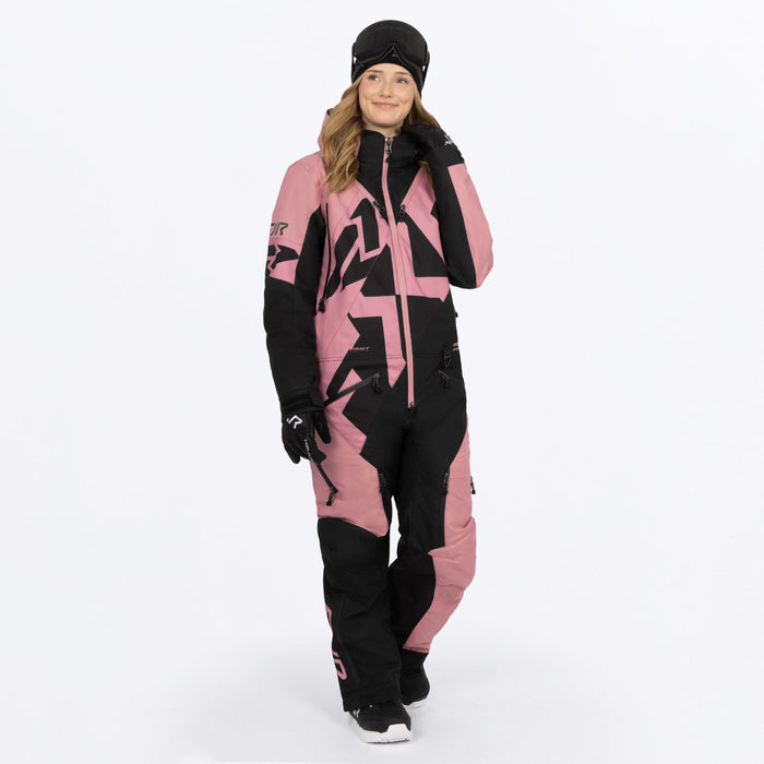 FXR Women's Cold Cross CX F.A.S.T.™ Monosuit in Black/Rose