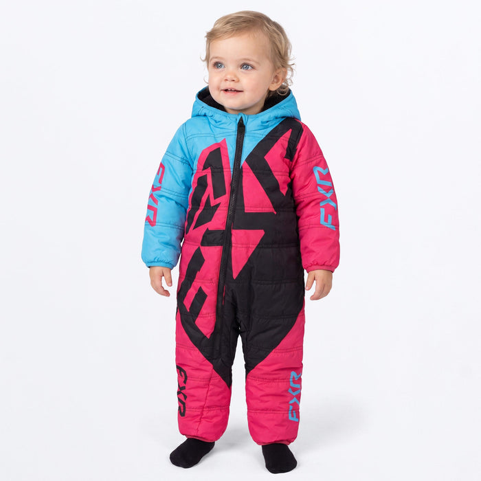 FXR INFANT KICKER SNOWSUIT in Sky Blue/Razz