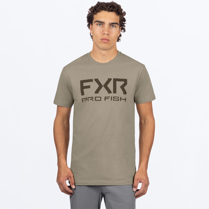 FXR PRO FISH PREMIUM T-SHIRT 2025 - Stone/Bronze