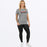 FXR Moto Premium Boyfriend T-shirt Grey Heather/Red 