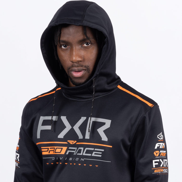 FXR RACE DIVISION TECH PULLOVER HOODIE 2025 - Black/Orange