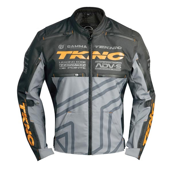 TEKNIC TRAVERSE WATERPROOF TEXTILE JACKET 2026 in Orange/Grey/Black