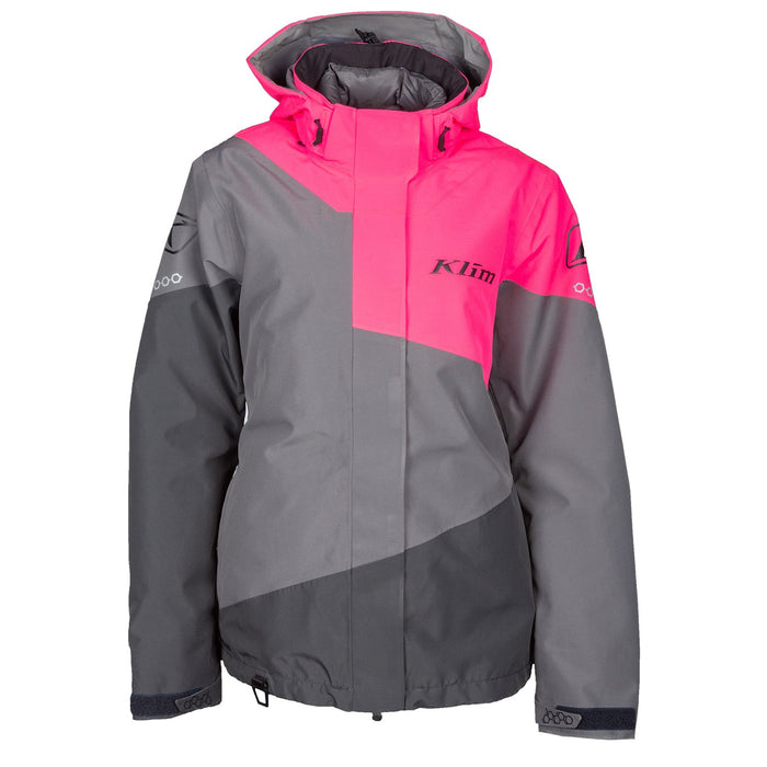 Klim Women's Fuse Jacket in Castlerock Gray - Knockout Pink - 2021