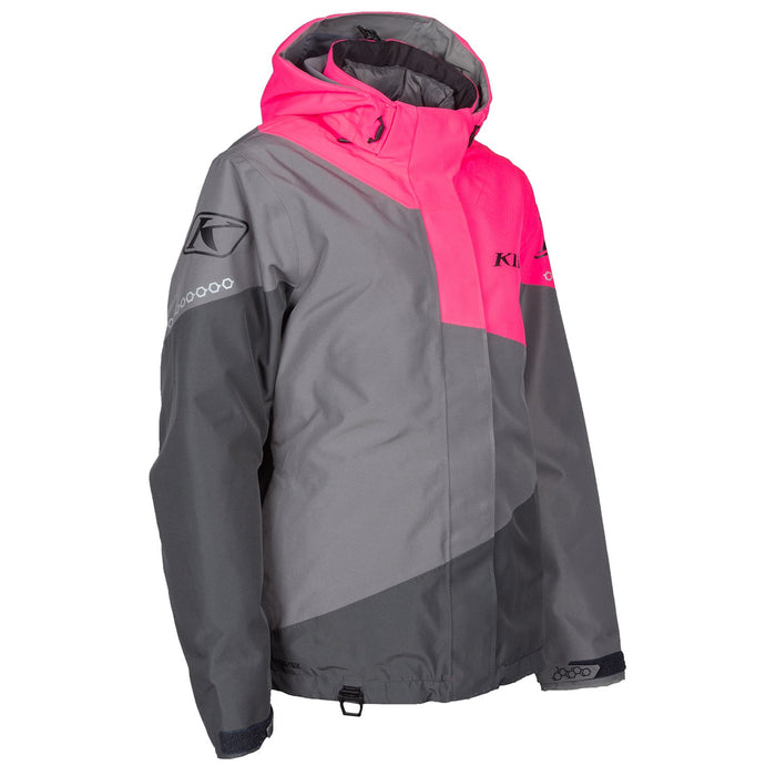 Klim Women's Fuse Jacket in Castlerock Gray - Knockout Pink - 2021