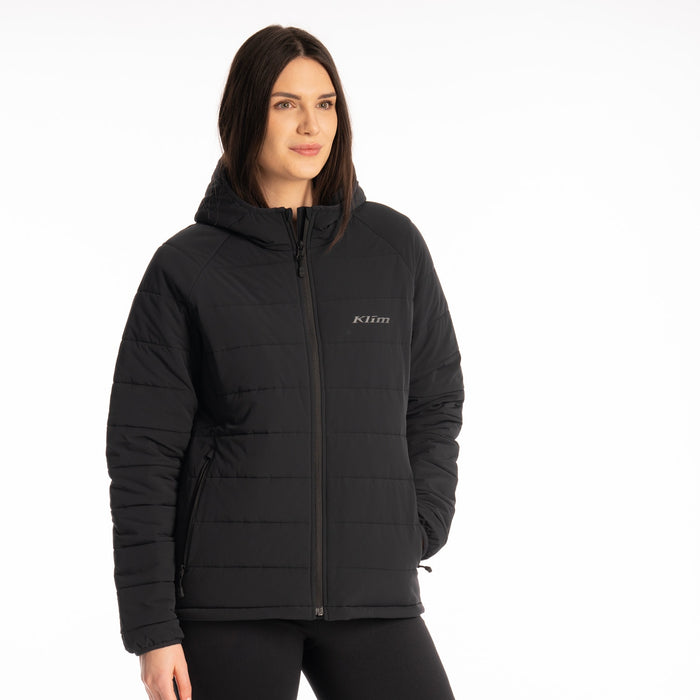 KLIM Waverly Stretch Insulated Hooded Jacket in Black