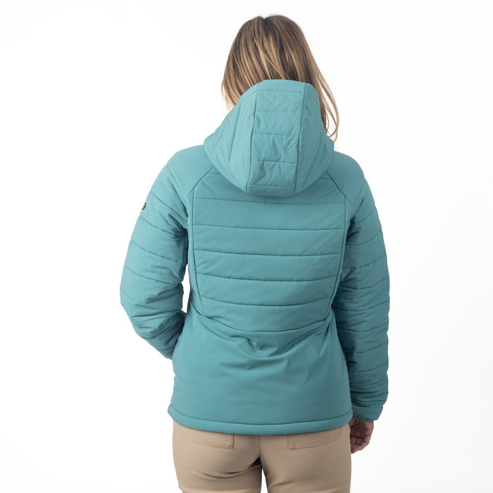 KLIM Waverly Stretch Insulated Hooded Jacket in Green-Blue Slate 2025