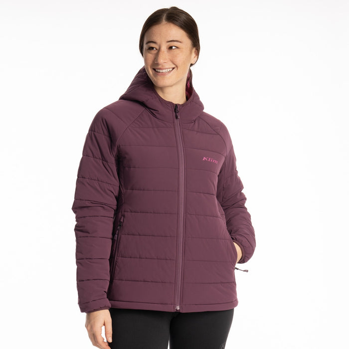 KLIM Waverly Stretch Insulated Hooded Jacket in Italian Plum