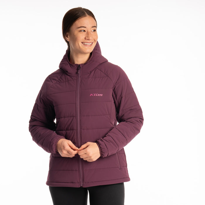 KLIM Waverly Stretch Insulated Hooded Jacket in Italian Plum