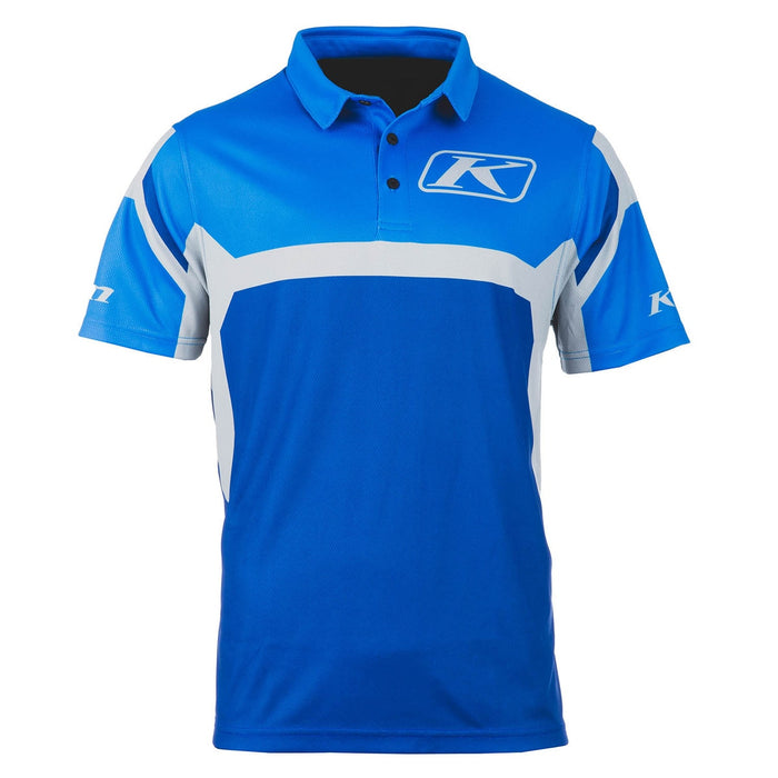 KLIM Launch Polo in Electric Blue Lemonade - Nightfall Blue