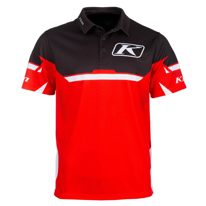 KLIM Launch Polo 2026 in Black - Fiery Red