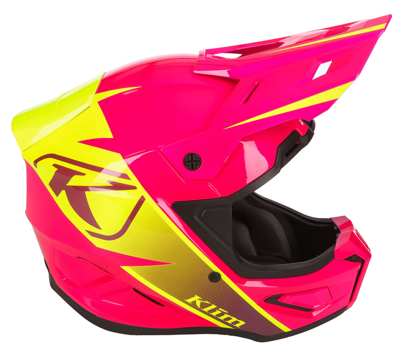 Klim T1 Freeride Youth Helmet ECE in Descent Pink Glow