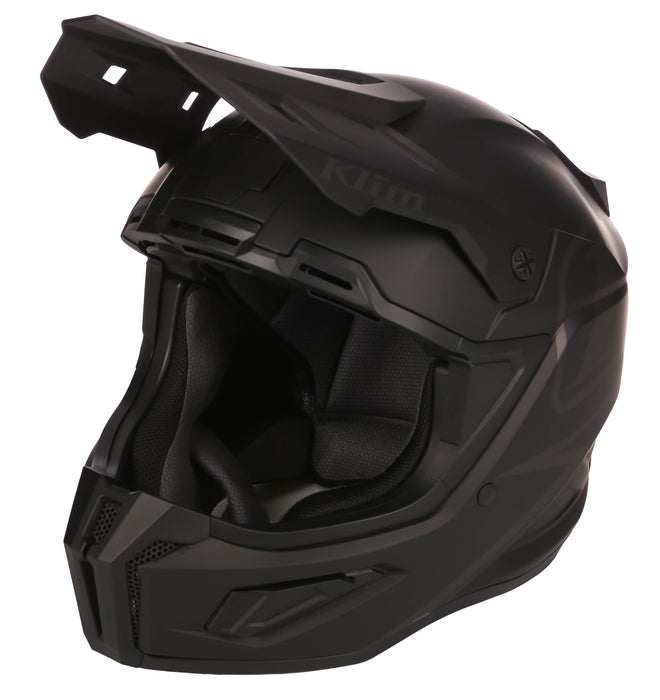 Klim T1 Freeride Youth Helmet ECE in Solid Matte Black