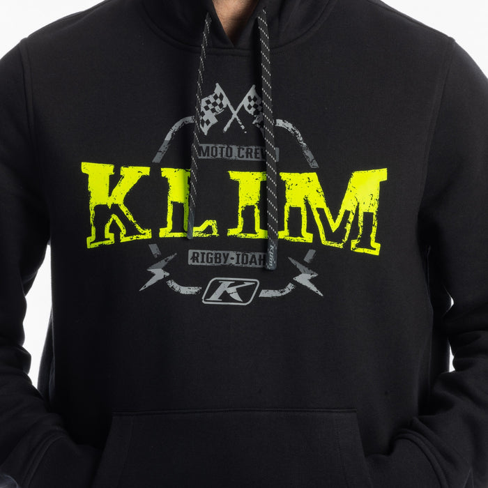 KLIM DIRT RIDER PULLOVER HOODIE 2025 in Black - Hi-Vis