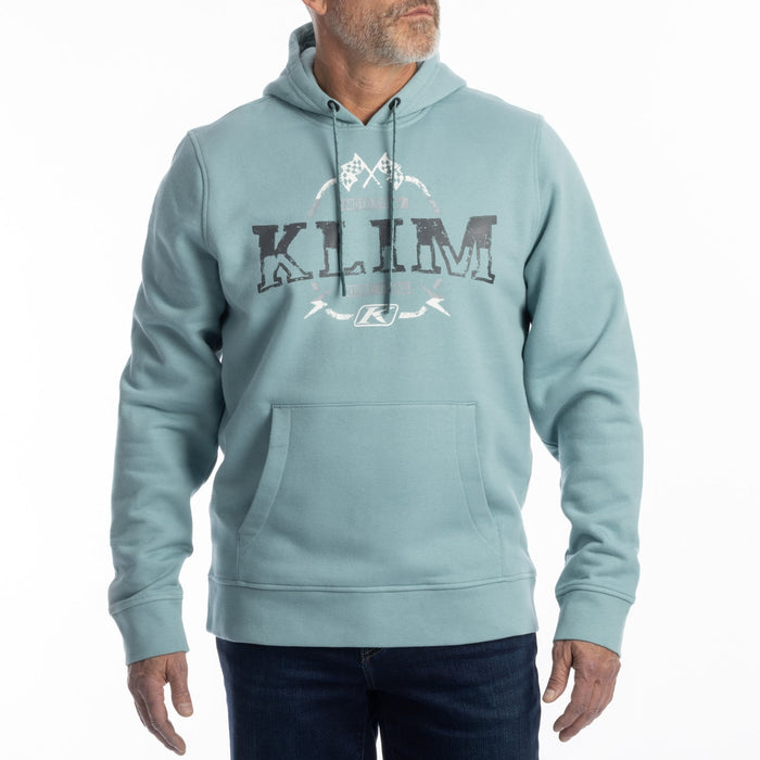 KLIM DIRT RIDER PULLOVER HOODIE 2025 in Mineral Blue - Asphalt