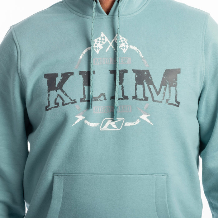 KLIM DIRT RIDER PULLOVER HOODIE 2025 in Mineral Blue - Asphalt