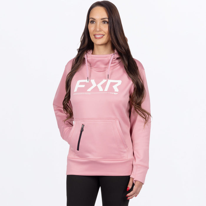 FXR WOMEN'S HYDROGEN TECH PULLOVER HOODIE in Rose