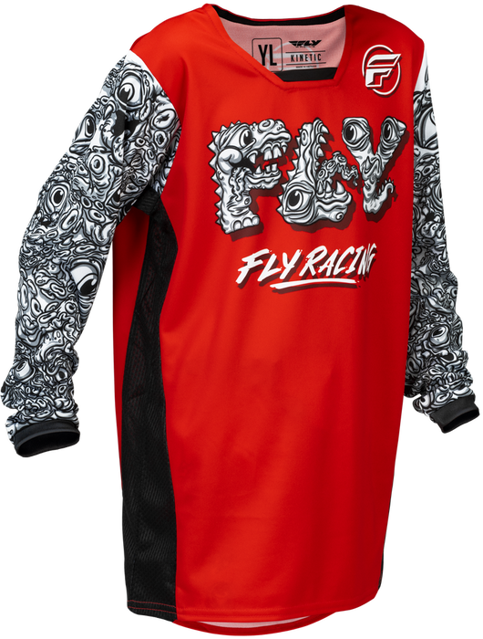 FLY RACING KINETIC MUTANT YOUTH JERSEY 2026 in Red/White/Black
