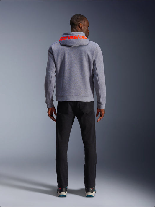 ALPINESTARS CHROME v2 SPORT HOODIES 2026 in Heather Gray/Fluo Red