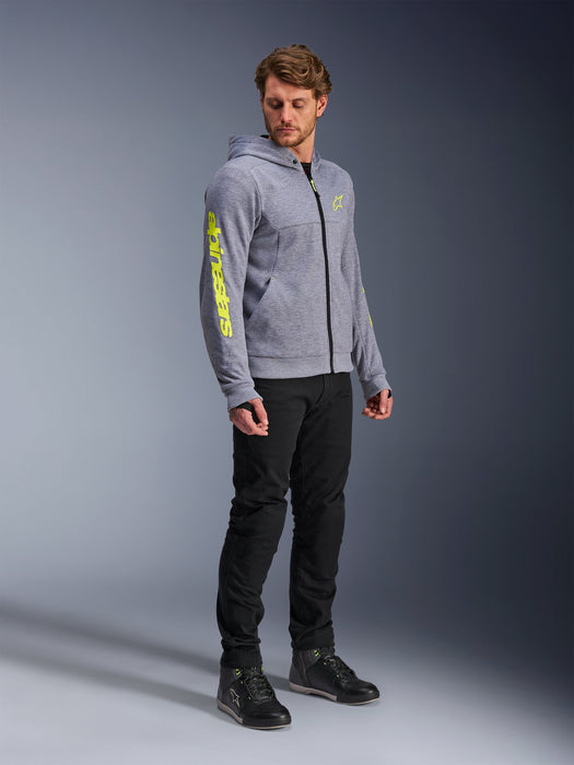 ALPINESTARS CHROME v2 SPORT HOODIES 2026 in Heather Gray/Fluo Yellow