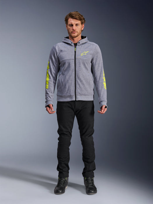 ALPINESTARS CHROME v2 SPORT HOODIES 2026 in Heather Gray/Fluo Yellow