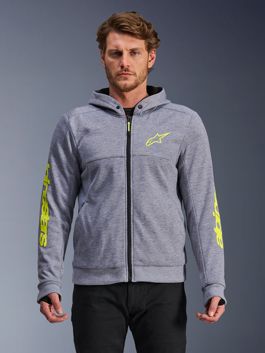 ALPINESTARS CHROME v2 SPORT HOODIES 2026 in Heather Gray/Fluo Yellow