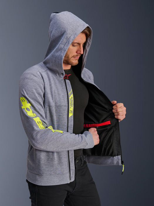 ALPINESTARS CHROME v2 SPORT HOODIES 2026 in Heather Gray/Fluo Yellow