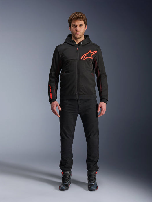 ALPINESTARS CHROME AIR HOODIES 2026 in Black/Fluo Red