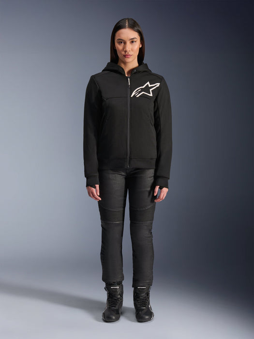 ALPINESTARS STELLA CHROME v2 SPORT HOODIES 2026 in Black/White