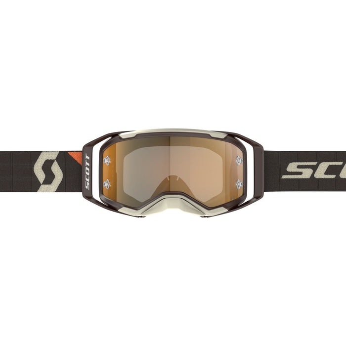 Scott PROSPECT 2.0 AMP Goggles 2025 in Deep Brown/Beige - Gold Chrome Works